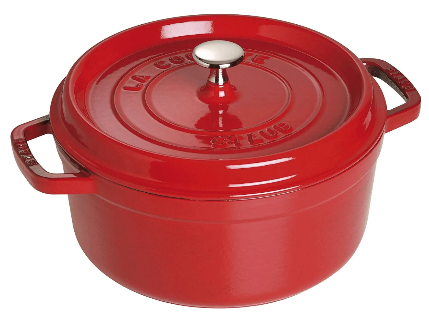 Cocotte ronde en fonte émaillée STAUB cerise