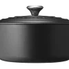 Cocotte ronde en fonte émaillée Le Creuset Signature 24cm Noir Mat