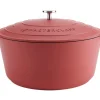 Cocotte ronde MasterClass compatible induction en fonte d'aluminium rouge 5L