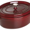 Cocotte Staub ovale en fonte émaillée grenadine