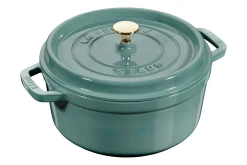 Cocotte Staub ronde en fonte émaillée Eucalyptus