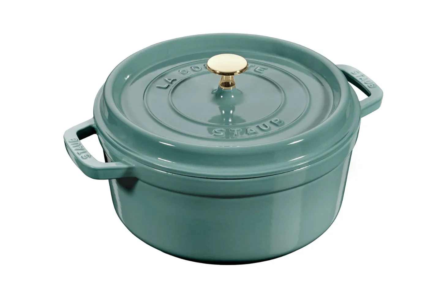 Cocotte Staub ronde en fonte émaillée Eucalyptus
