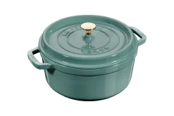 Cocotte Staub ronde en fonte émaillée Eucalyptus