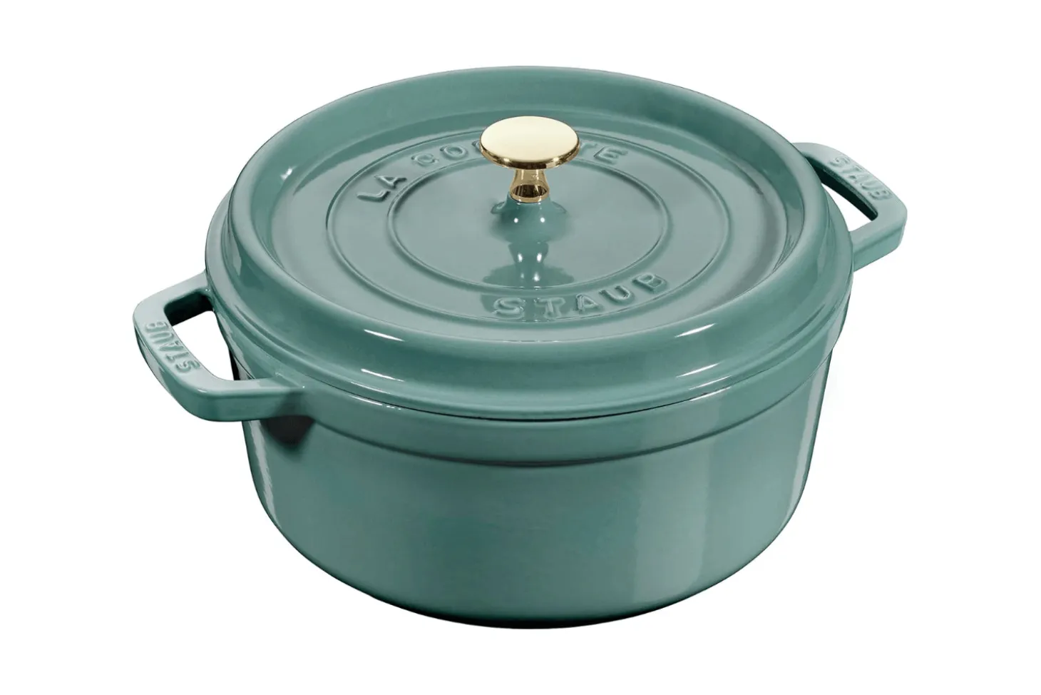 Cocotte Staub ronde en fonte émaillée Eucalyptus
