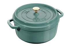 Cocotte Staub ronde en fonte émaillée Eucalyptus