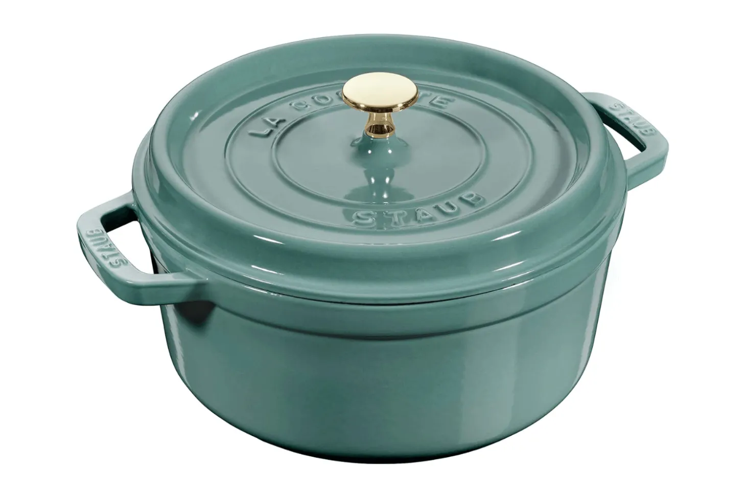 Cocotte Staub ronde en fonte émaillée Eucalyptus