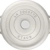 Cocotte STAUB ronde en fonte émaillée truffe blanche