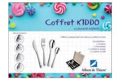 Coffret Albert de Thiers Kiddo 4 couverts décorés pour enfants