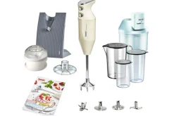 Coffret Bamix Pâtisserie M200 Swissline crème - accessoires + livre de recettes