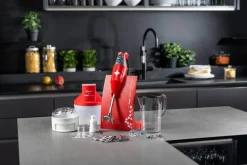 Coffret Bamix SuperBox couleur Rouge - Bamix SwissLine + SliceSy et accessoires