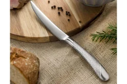 Coffret bois 6 couteaux à steak Comas Geometric acier inox 13/0
