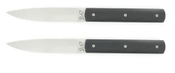 Coffret cadeau 2 couteaux de table Perceval 9.47 lame 10cm manche noir