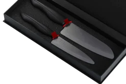 Coffret cadeau KYOCERA 2 couteaux céramique haut-de-gamme lames noires