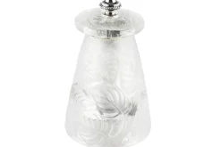Coffret cadeau moulin à poivre + 1 moulin à sel Peugeot Lalique Feuilles en cristal 9cm - Edition limitée