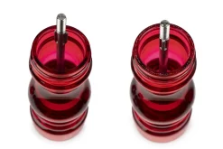 Coffret cadeau 2 moulins Peugeot Podium en acrylique rouge 18cm
