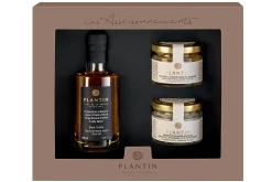 Coffret cadeau truffes Plantin : huile d'olives à la truffe noire + 2 verrines aromatisées