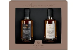 Coffret cadeau truffes Plantin 2 huiles d'olive extra vierge : truffe blanche et truffe noire