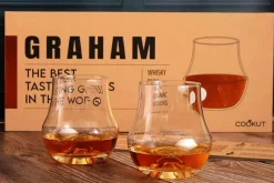 Coffret cadeau 2 verres de dégustation Cookut Graham + billes en marbre + guide
