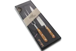 Coffret couteau SABATIER Provençao tranchelard 20cm + fourchette à viande