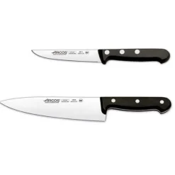 Coffret 2 couteaux Arcos UNIVERSAL office + chef lames acier inox NITRUM