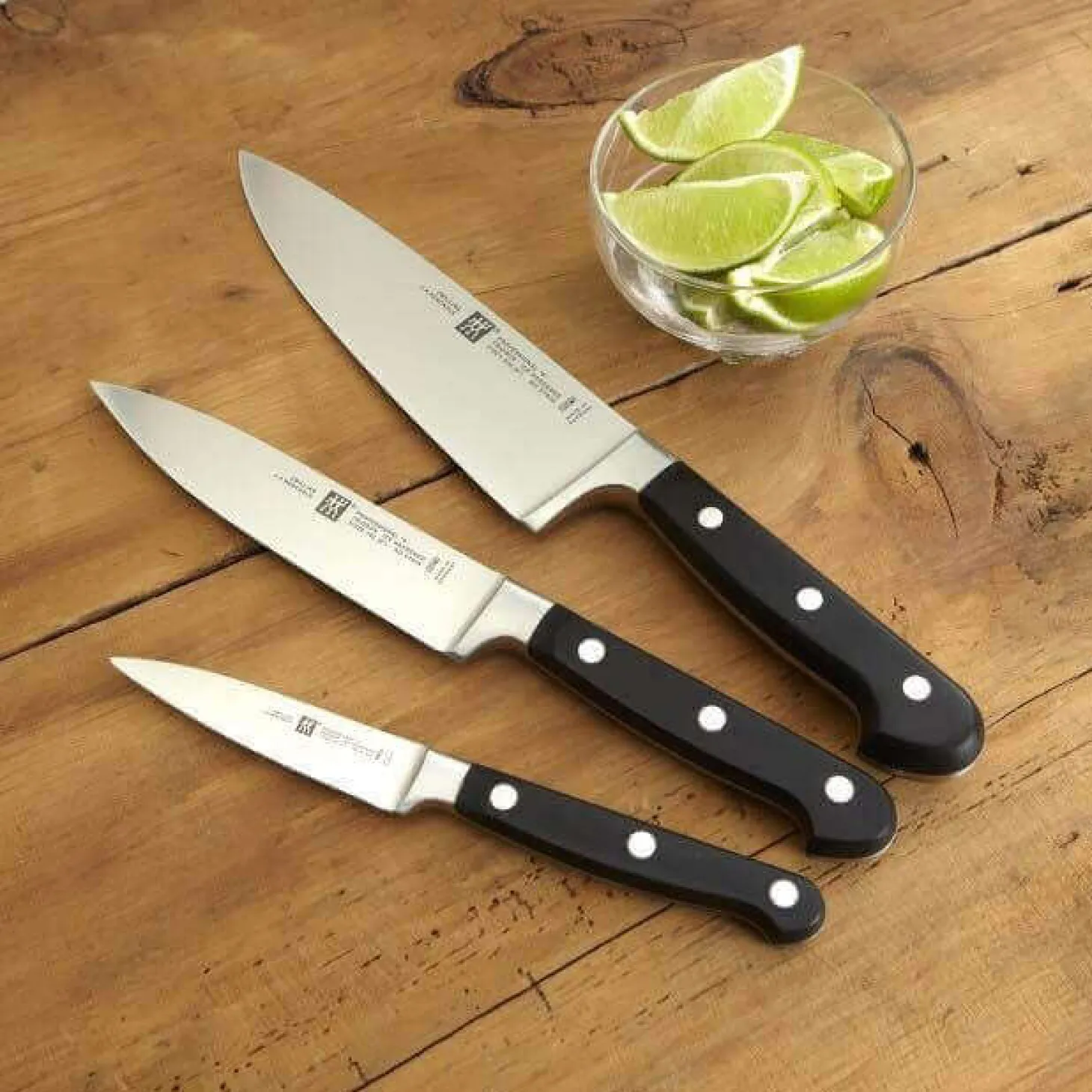 Coffret 3 couteaux de cuisine Zwilling Pro forgés - 1 office + 1 trancheur + 1 chef
