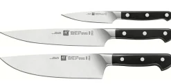 Coffret 3 couteaux de cuisine Zwilling Pro forgés - 1 office + 1 trancheur + 1 chef