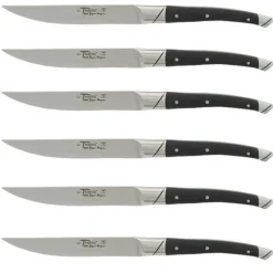 Coffret 6 couteaux de table Avantage Le Thiers Goyon-Chazeau manches en ébène