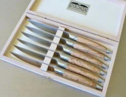 Coffret 6 couteaux de table Avantage Le Thiers Goyon-Chazeau manches olivier