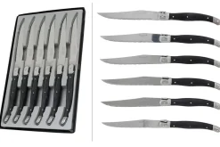 Coffret 6 couteaux de table Laguiole Postiche Gris