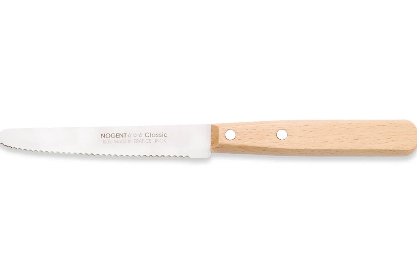 Coffret 4 couteaux de table Nogent Les Basiques manche en bois de hêtre