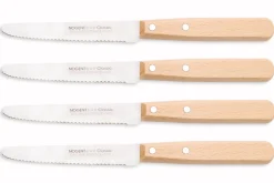 Coffret 4 couteaux de table Nogent Les Basiques manche en bois de hêtre
