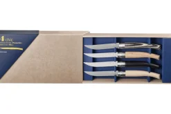 Coffret 4 couteaux de table Opinel Table Chic Panaché lames inox 10cm manches en bois