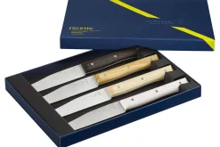 Coffret 4 couteaux de table Opinel Facette Panaché lame 11cm inox lisse
