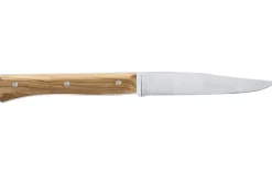 Coffret 4 couteaux de table Opinel Facette manche olivier lame 11cm inox lisse