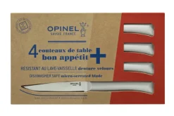 Coffret 4 couteaux de table Opinel Bon Appétit + lame 11cm en inox manche en polymère nuage