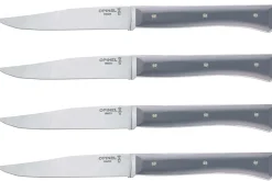 Coffret 4 couteaux de table Opinel Facette manche VittEr® ardoise lame 11cm inox microdentée