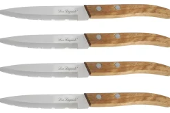 Coffret 4 couteaux d'office dentelés Lou Laguiole Util FOREST bois nature