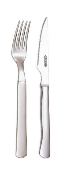 Coffret 6 couteaux + 6 fourchettes Arcos monobloc lames microdentées