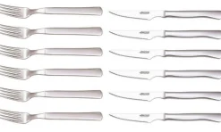 Coffret 6 couteaux + 6 fourchettes Arcos monobloc lames microdentées