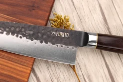 Coffret 3 couteaux Fukito Ébène Damas VG10 Chef + Universel + Office