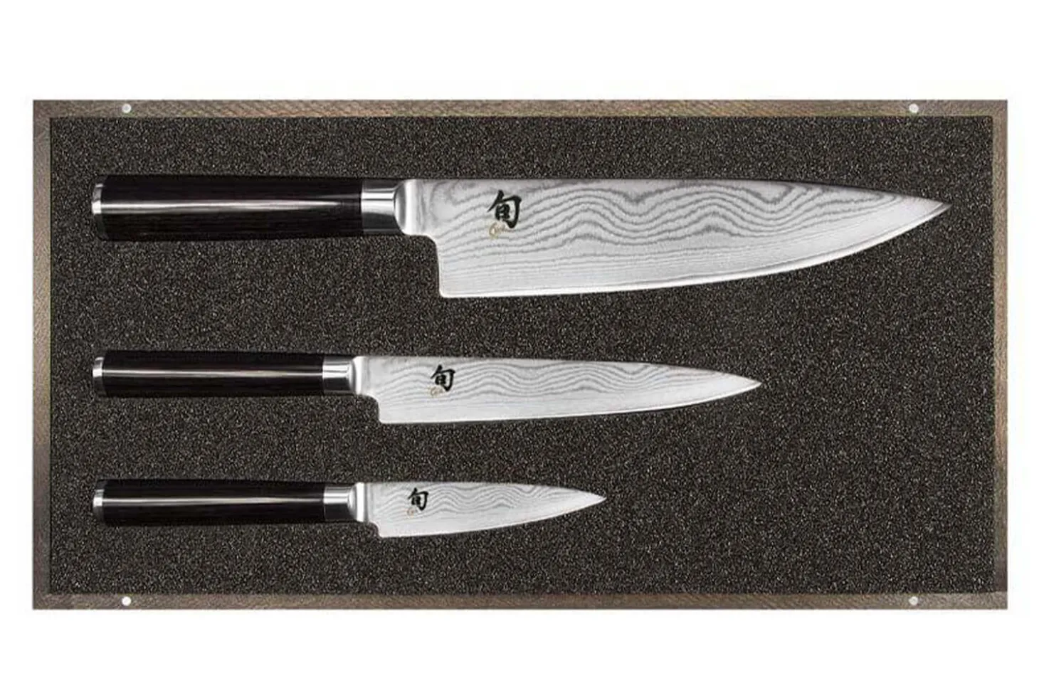 Coffret 3 couteaux japonais Kai Shun Damas