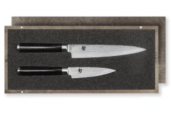 Coffret 2 couteaux japonais Kai Shun damas office/universel acier de qualité