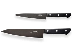 Coffret 2 couteaux japonais MAC Black Universel + Chef 18cm