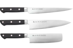 Coffret 3 couteaux japonais Satake Cutlery ABS sujihiki + chef + nakiri