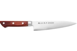 Coffret 3 couteaux japonais Satake Cutlery Brown Pakkawood chef + santoku + office