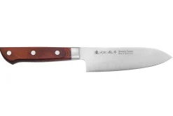 Coffret 3 couteaux japonais Satake Cutlery Brown Pakkawood chef + santoku + office
