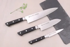 Coffret 3 couteaux japonais Satake Cutlery ABS chef + santoku + office