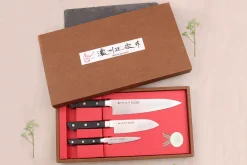 Coffret 3 couteaux japonais Satake Cutlery ABS chef + santoku + office
