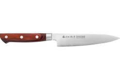 Coffret 2 couteaux japonais Satake Cutlery Brown Pakkawood chef + office