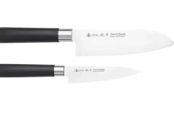 Coffret 2 couteaux japonais Satake Cutlery Traditional PP santoku + office